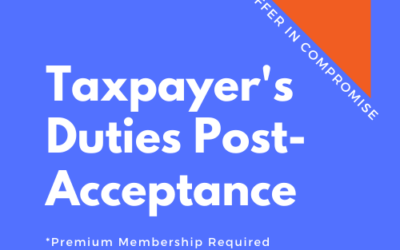 OIC 123: Taxpayer’s Duties Post-Acceptance