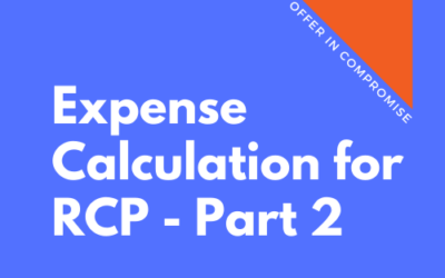 OIC 112: Expense Calculation for RCP, Part 2